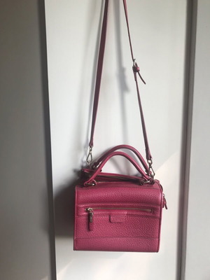 Uterque women's leather handbag and crossbody, pink