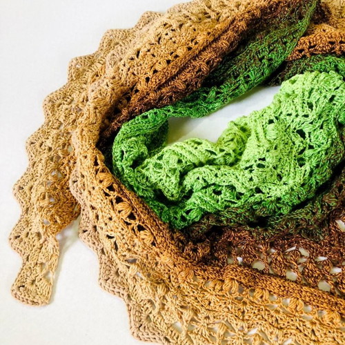 Knitted Vesna scarf new multicolor handmade