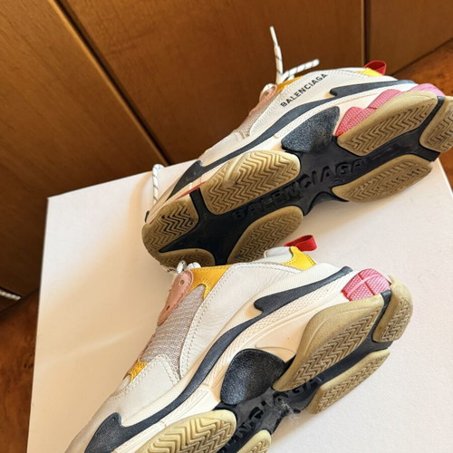 Balenciaga Triple S Low Top Sneakers, size 38, white multi
