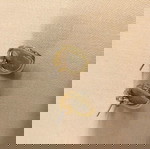  Σκουλαρίκια καρδούλες με πράσινο στρας καρφωτά