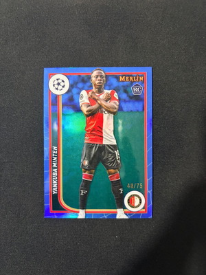 Topps Merlin UEFA Yankuba Minteh Blue Refractors 2023-24 καινούργιο