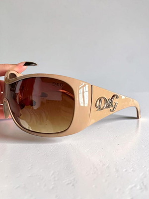 Dolce & Gabbana Vintage Y2K Γυαλιά Ηλίου Unisex, Σαν Καινούργιο, Μπεζ