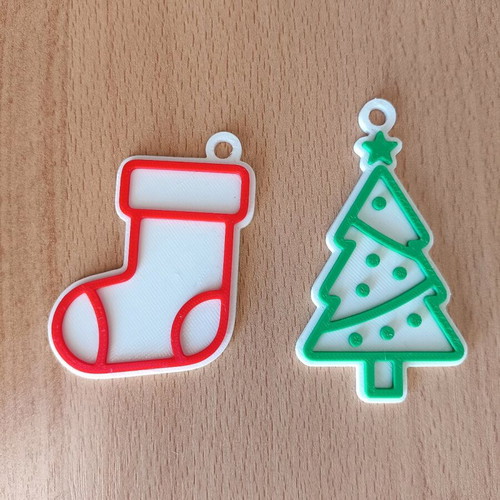 Pack of 14 Christmas ornaments from 3D printer, new