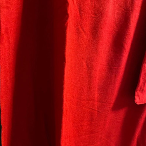 Blouse XL used, red with black and bow detail