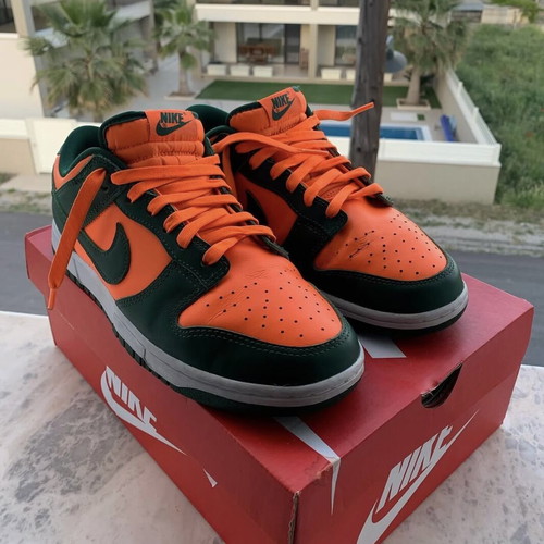 Nike Dunk Hurricane sneakers, green and orange, size 43