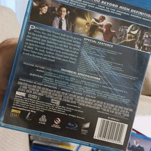 Blue Ray Spiderman 3 used in excellent condition