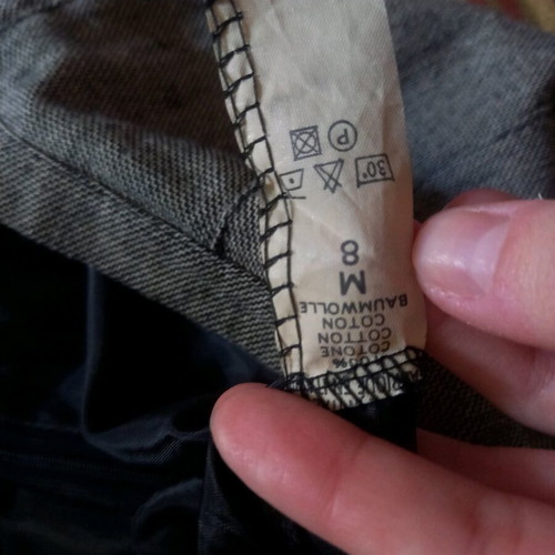 Skirt gray long like new with lace and thick fabric