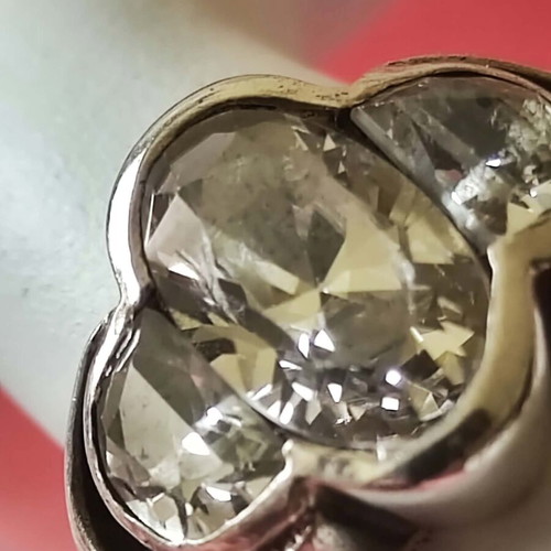 Silver ring 925 with Swarovski, like new, vintage style, size 15(55)