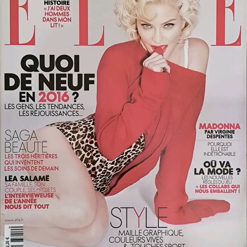 Elle France issue 3564 like new, 31-12-2015 with Madonna