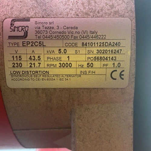 Honda GX270 Gasoline Generator 9.0HP 5KVA 220V like new