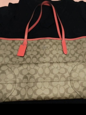 Coach Miami Red City Tote shoulder bag