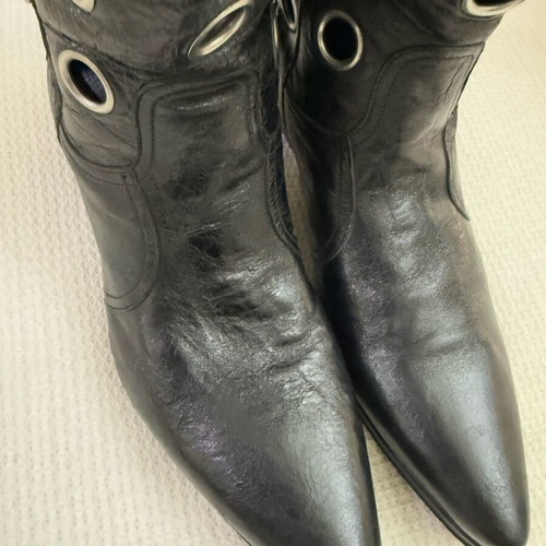 Gianni Barbato leather black boots size 39 collectible like new