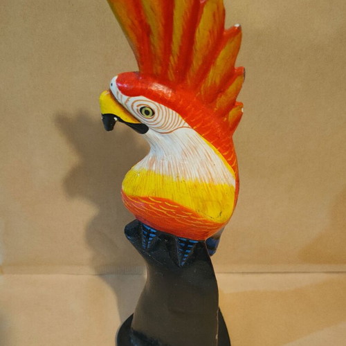 Wooden decorative parrot used