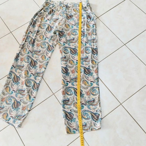 Badila Palazzo Pants Paisley Print Wide Leg Size L Like New