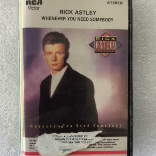 Rick Astley Whenever You Need Somebody cassette like new, pop