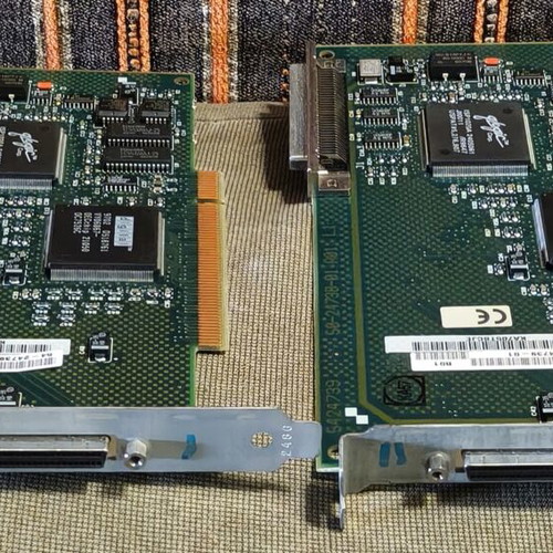 Vintage PCI SCSI Controller DEC Digital 54-24739-01 used, pack of 2 with SCSI cables