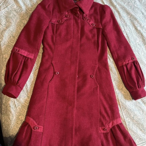 St Martins fuchsia coat like new, size S