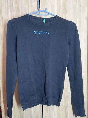Benetton kids knit like new, blue, for 10-11 years old
