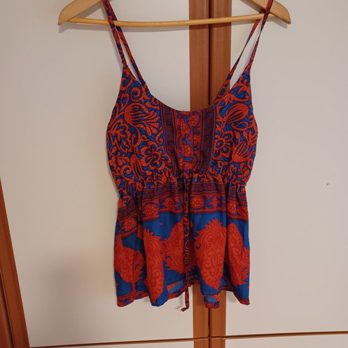 Women's silk top like new, multicolor, size L