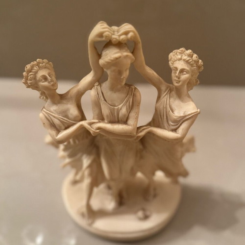 Statue with 3 Muses used, Knossos