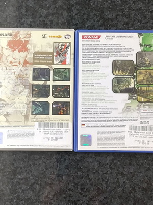 Metal Gear Solid 2 and 3 PS2 games