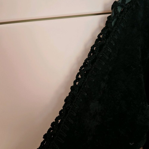 Personal Club black blouse with lace details, size M