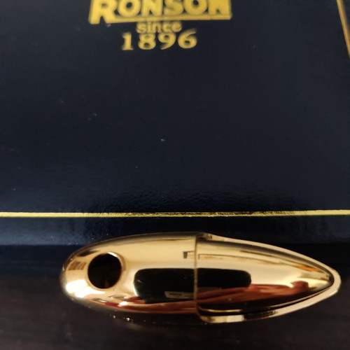 Ronson Comet 200 lighter new, brown and gold with box