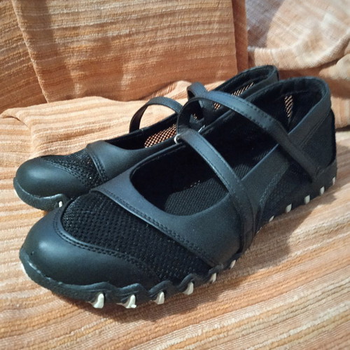 BPC Bonprix Collection Black Mesh Ballerina Shoes like new, size 40