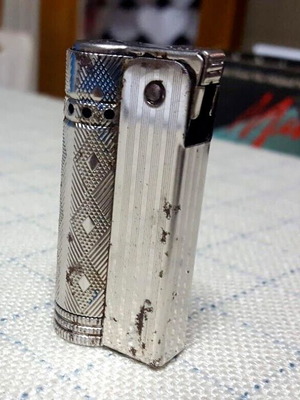 Imco Triplex Junior 6600 lighter used, vintage authentic, petrol