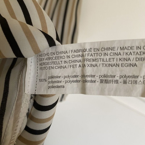 Stradivarius striped blouse shirt, size S, white beige black