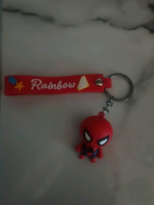 Spiderman keychain red new