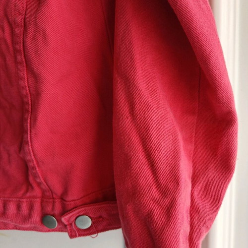 Boohoo women's pink denim jacket used, size XS