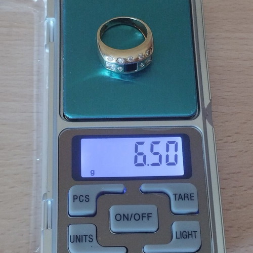 14k yellow gold wide stone ring