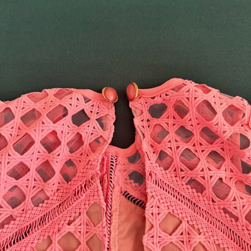 Pink Designer Cocktail Dress Open Back Size S Like New