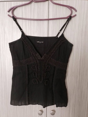 Pepe Jeans camisole top like new, black with beads