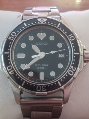 Seiko Scuba 7N35-600A 200m wristwatch used, Japanese Domestic Market