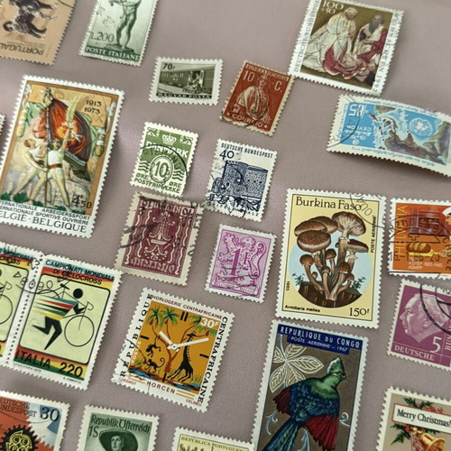 Lot of 4 used stamps from various countries