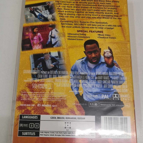 National Security DVD used, comedy action dubbed