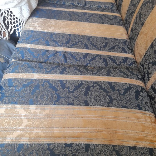 Three-Seater Sofa used, solid wood frame, quality fabric