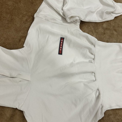 Crop hoodie used, white, sizes S and M