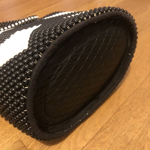 Ethnic Handbag New Black and White Beaded Summer Accessory