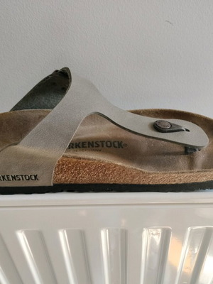 Birkenstock platform sandals like new, gray beige, size 40