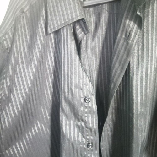 Shirt medium black and gray with cuffs like new