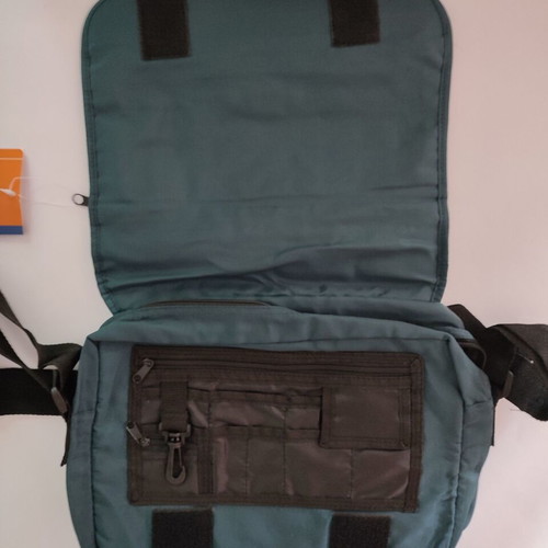 RCM Messenger Bag new, petrol color, with multiple compartments