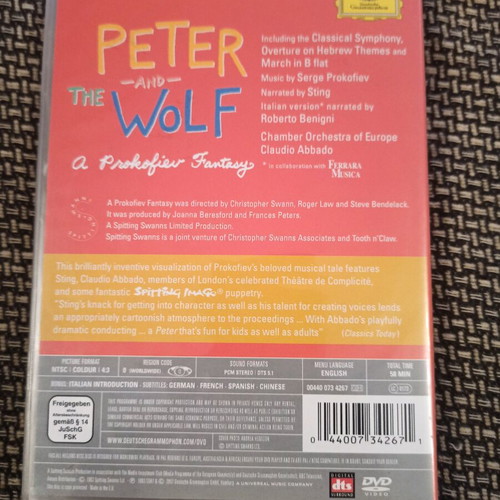 Peter and the wolf DVD used in excellent condition