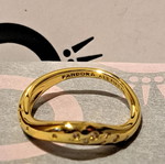Pandora Essence ring size 8/56 new, gold plated with white zirconia