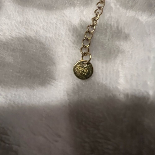 Visetti women's necklace with square solitaire like new, gold color