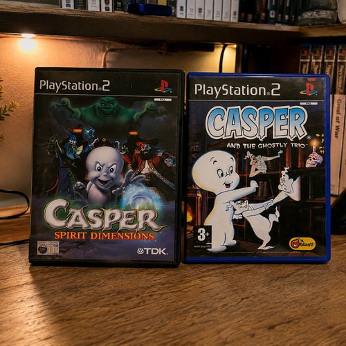 Casper PS2 bundle mint condition with Ghostly Trio Greek edition and Spirit Dimensions PAL