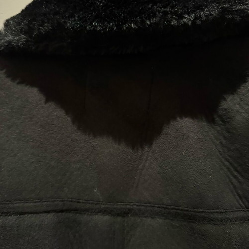 Stradivarius biker coat new, black with fur size M