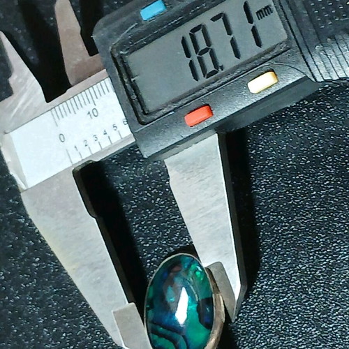 Earrings used, 950 silver with natural abalone shell